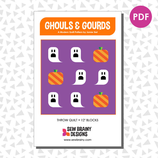 Ghouls and Gourds Halloween Quilt Pattern (PDF)