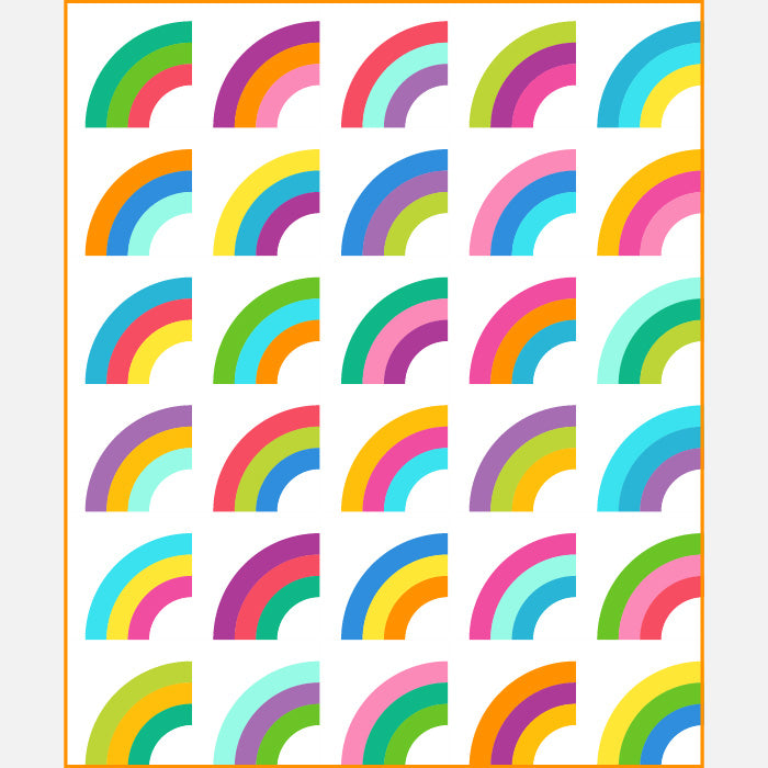 Rainbow Splash Quilt Pattern (PDF)