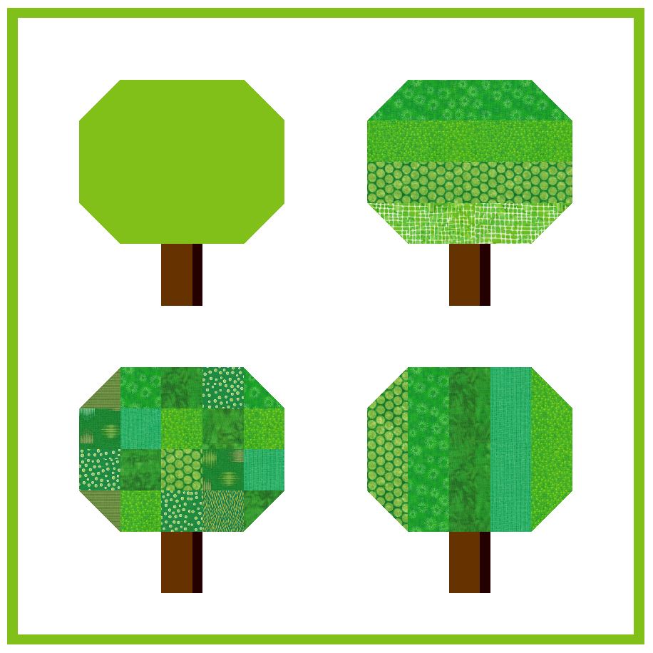 Simple Tree Quilt Block Pattern (PDF)