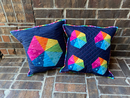 Create Rainbow Wonky Umbrella Pillows