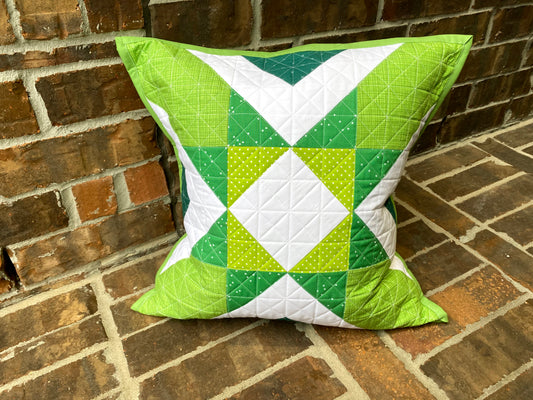St. Patrick's Day Amish Star Remix Pillow + Envelope Pillow Backing Tutorial
