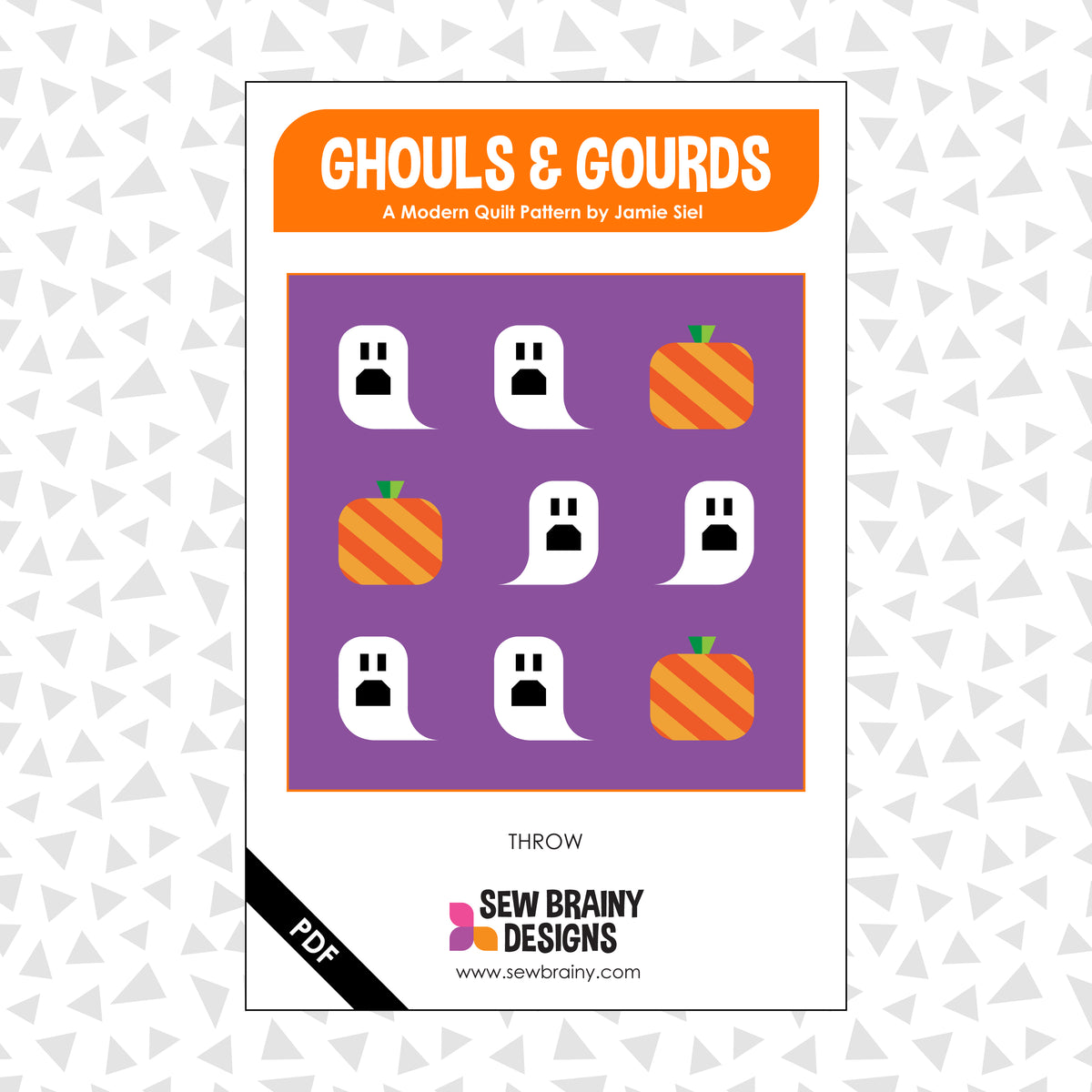 Ghouls and Gourds Halloween Quilt Pattern (PDF)