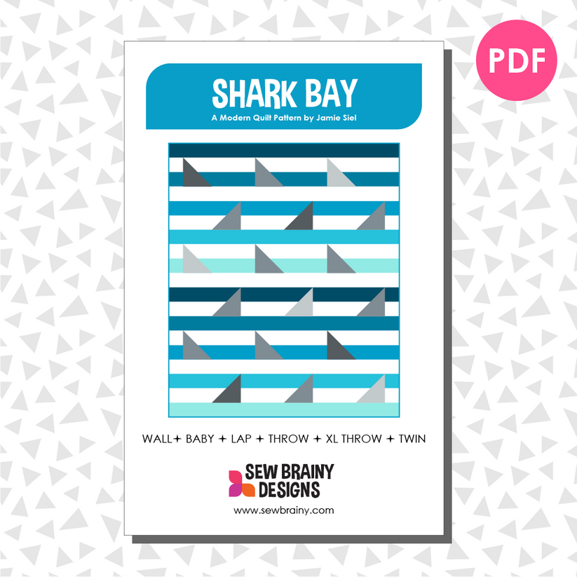 Shark Bay Quilt Pattern (PDF) Sew Brainy Designs