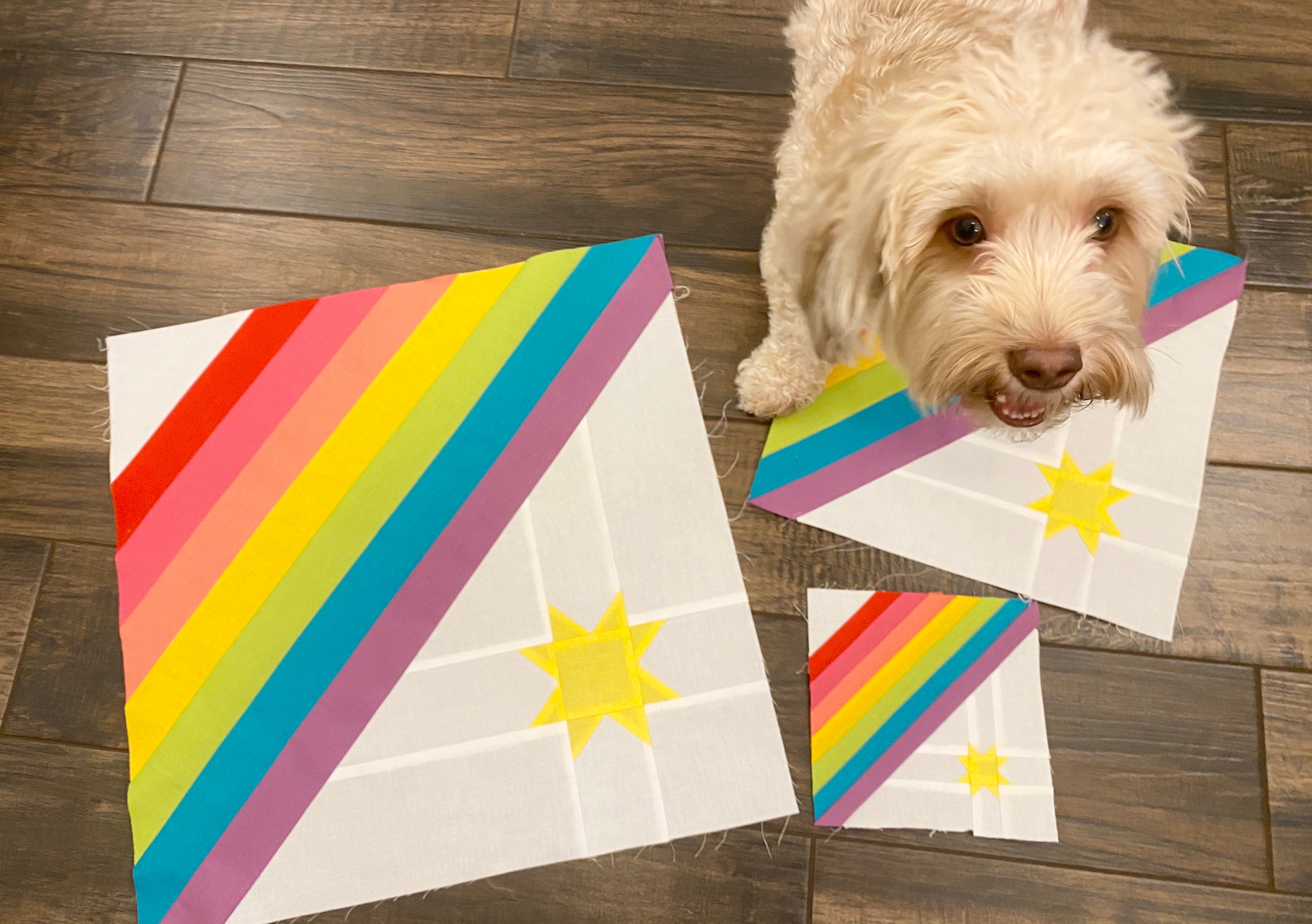 Rainbow Sunshine FPP Block (PDF) – Sew Brainy Designs