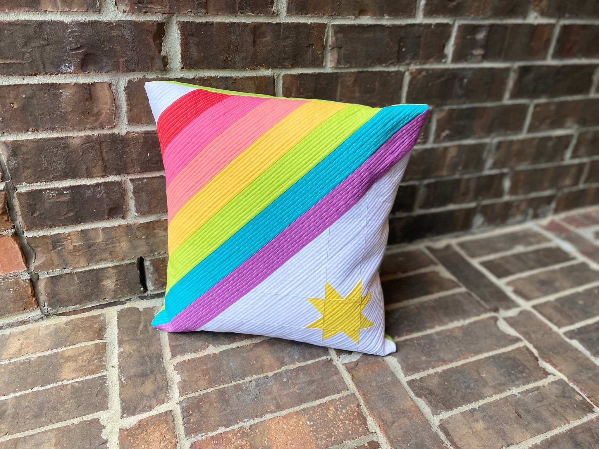 Rainbow Sunshine FPP Block (PDF) – Sew Brainy Designs