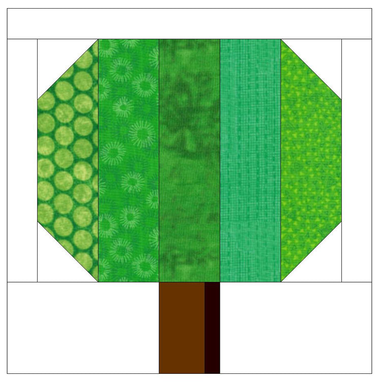 Simple Tree Quilt Block Pattern (PDF)
